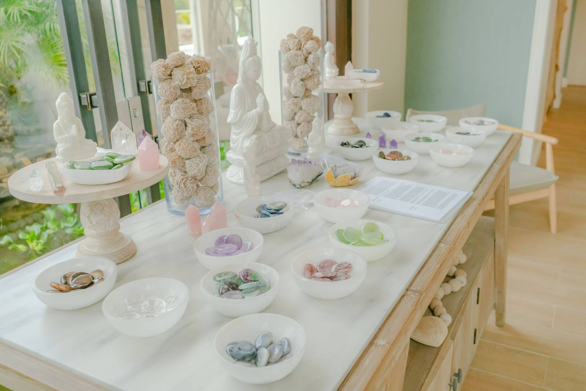 Via Mia Spa crystals table
